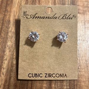 Rose Gold Cubic Zirconia studs